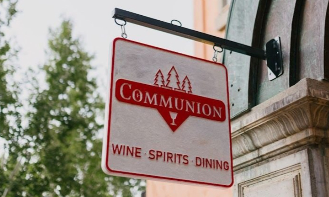 The Communion sign: wine, spirits, dining